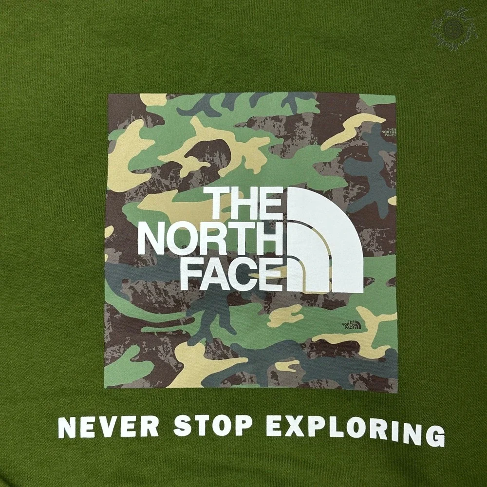 NWT The North Face Men's Evo Box‎ Camo Hoodie Small Woodland Green NF0A8FN1